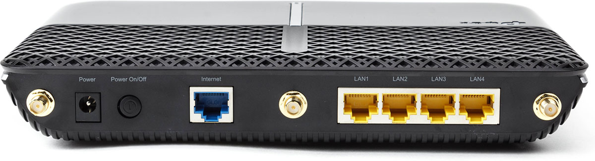 Router aansluitingen ethernet