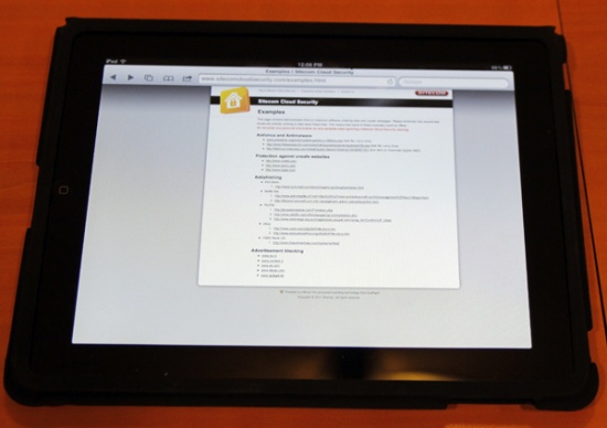 Sitecom Cloud Security op iPad