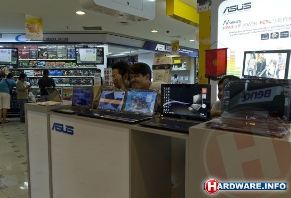 ASUS is goed vertegenwoordigd.