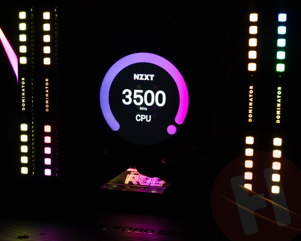 Het lcd schermpje van de NZXT Kraken Z63