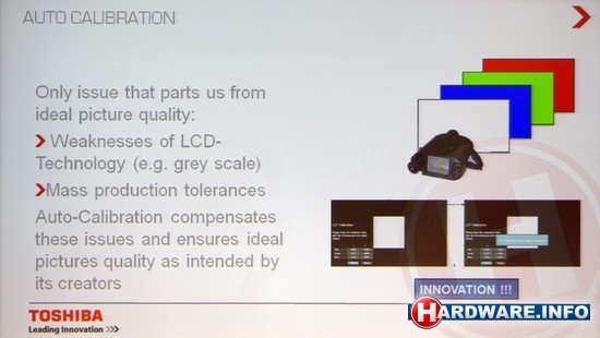 Toshiba auto calibration