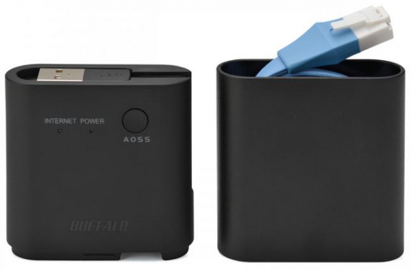 Draadloze Travel Router van Buffalo met geïntegreerde LAN