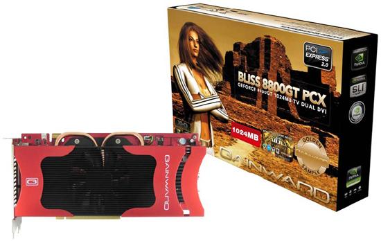 Gainward BLISS Golden Sample 1GB draait op 650/1900MHz