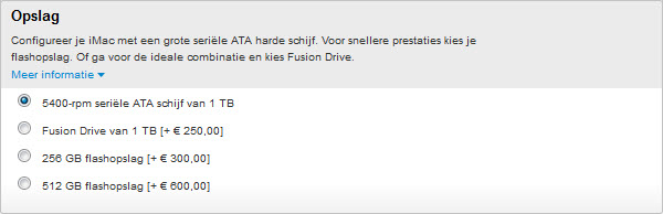 Optie voor SSD toegevoegd aan Apple iMac’s