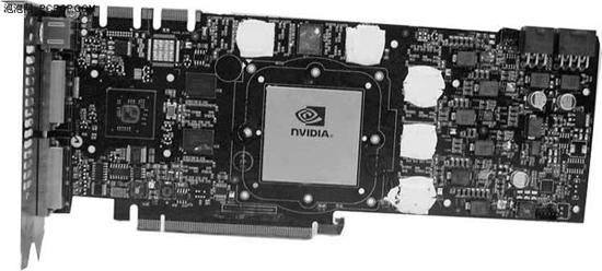 De GTX 280 van nVidia met 512bits geheugenbus