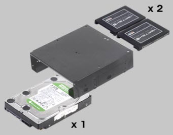 SilverStone introduceert 5,25-inch naar 3,5-inch en 2,5-inch converter: SDP10