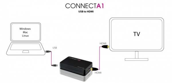 Schematische voorstelling Terratec Connect A1