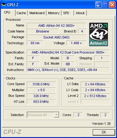 CPU-Z screenshot