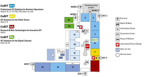 Cebit 2012 plattegrond