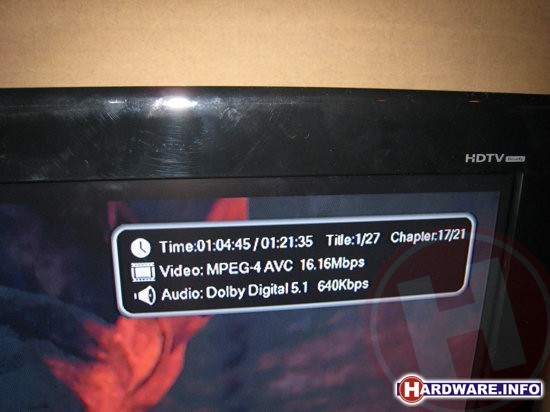 De gebruikte Blu-ray disc bevat 1080p H.264 video.