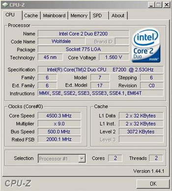 De cpu doet 4,5 GHz op luchtkoeling