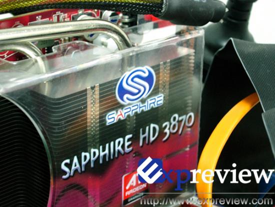Bijzondere close-up van de nieuwe overgeklokte HD3870 van Sapphire