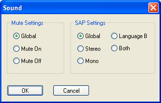 TV Setup - TV Tuner - Details - Audio
