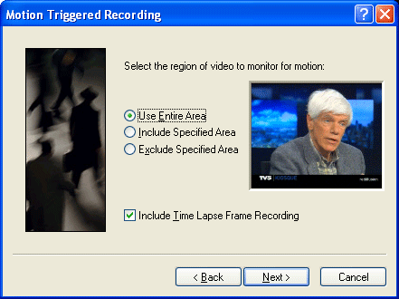 Motion triggered recording
