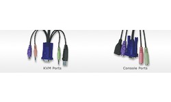 Aten 2-Port PS/2 USB VGA/Audio Cable KVM Switch with Remote Port Selector