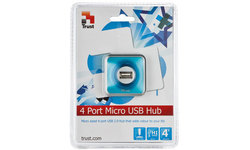 Trust 4-port USB 2.0 Micro Hub Blue