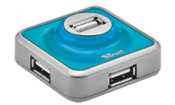 Trust 4-port USB 2.0 Micro Hub Blue