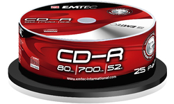 Emtec CD-R 52x 25pk Spindle