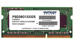 Patriot Signature 8GB DDR3-1333 CL9 Sodimm