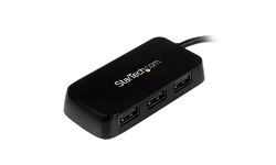 StarTech.com Portable 4-port SuperSpeed Mini USB 3.0 Hub Black