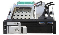 Delock 5.25" Mobile Rack for 1x 2.5" + 1x 3.5" SATA HDD + 2x USB 3.0 Ports