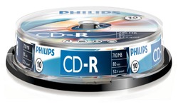 Philips CD-R 700MB 52x 10pk Spindle