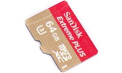 Sandisk Extreme+ MicroSDXC UHS-I U3 64GB + Adapter