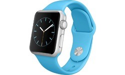 Apple Watch 38mm Silver Aluminium Case, Blue Sport Band
