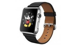 Apple Watch 42mm Stainless Steel Case, Black Classic Buckle