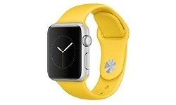 Apple Watch Sport 38mm Silver Aluminium Case Yellow Sport Band