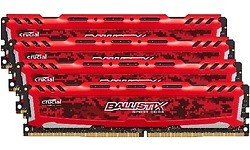 Crucial Ballistix Sport LT Red 64GB DDR4-2400 CL16 quad kit