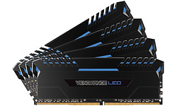 Corsair Vengeance Black/Blue LED 64GB DDR4-3000 CL15 quad kit