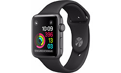 Apple Watch Series 2 38mm Space Grey Sport Band Black (130-200mm)