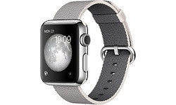 Apple Watch 38mm Stainless Steel Case, Pearl Woven