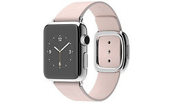 Apple Watch 38mm Medium Stainless Steel Case with Soft Pink Modern Buckle