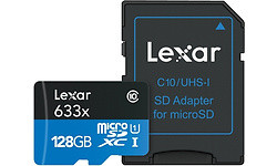 Lexar High Performance MicroSDXC UHS-I 633x 128GB + Adapter