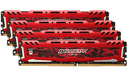 Crucial Ballistix Sport LT Red 32GB DDR4-2666 CL16 DR quad kit