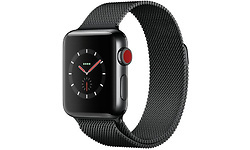 Apple Watch Series 3 38mm Stainless Steel Black + Sport Loop Milanese Black