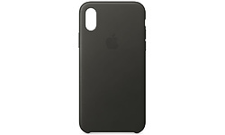 Apple Leather Case for iPhone X Charcoal Grey