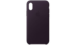 Apple Leather Case for iPhone X Dark Aubergine