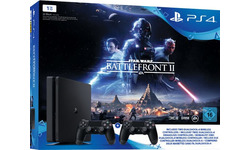Sony PlayStation 4 Slim 1TB + SW Battlefront 2 + 2 Controller