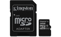 Kingston Canvas Select MicroSDHC UHS-I 32GB + Adapter