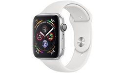 Apple Watch Series 4 44mm Silver Sport Band White