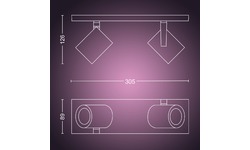 Philips Hue Argenta 2-Spot White & Colour White