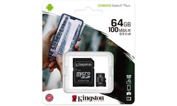Kingston Canvas Select Plus MicroSDXC UHS-I 64GB + Adapter