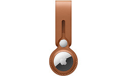 Apple AirTag Leather Loop Saddle Brown