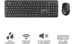 Trust ODY Wireless Silent Keyboard and Mouse Set