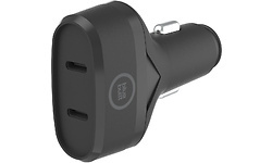 BlueBuilt Power Delivery Car Charger 2 Usb-C 45W Black