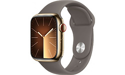 Apple Watch Series 9 GPS + Cellular 41mm Gold Sport Band Brown (M/L)