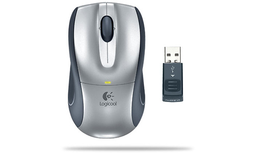 Logitech V320 Cordless Optical Mouse for Notebooks Red